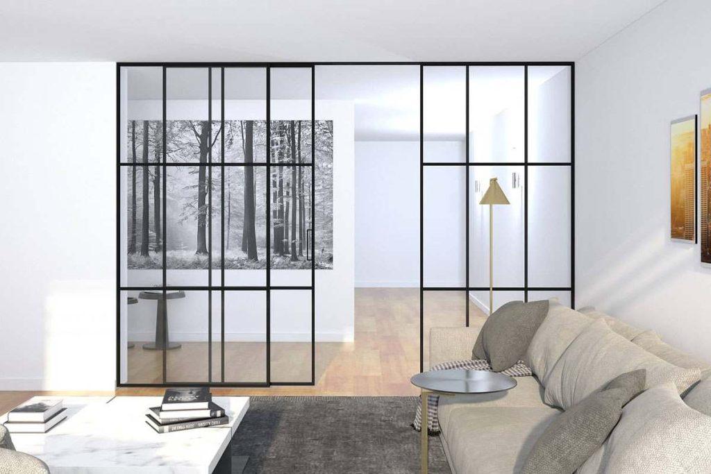 Interior partitions for zoning